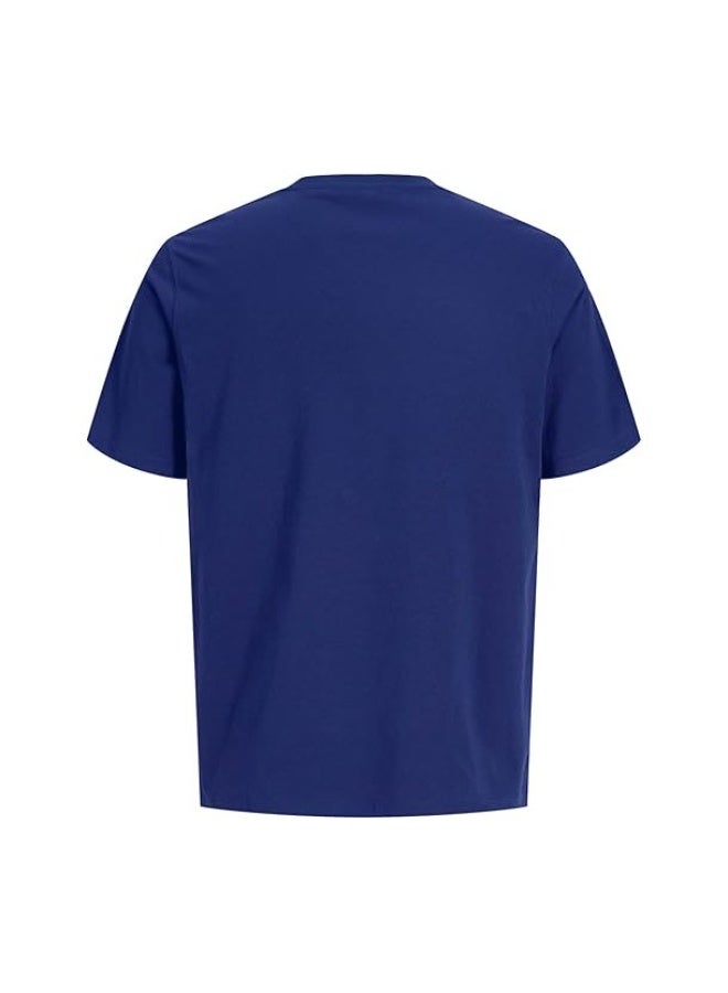 Premium Men’s Round Neck T-Shirt 200 GSM – Soft Cotton Casual Oversized Tee for Daily Wear – Navy Blue - Image 2