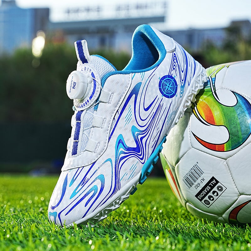 Hydrogen Cloud Joint Name Rotating Button Football Shoes Boys Children Crushed Nails Sneakers Boys Pupils Nails - Image 4