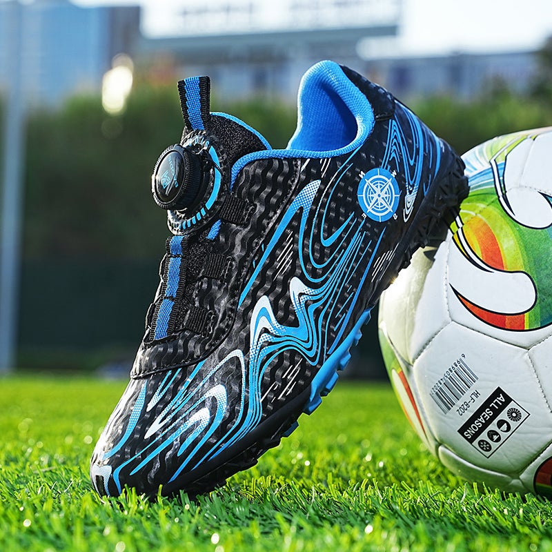 Hydrogen Cloud Joint Name Rotating Button Football Shoes Boys Children Crushed Nails Sneakers Boys Pupils Nails - Image 2