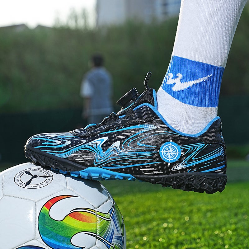Hydrogen Cloud Joint Name Rotating Button Football Shoes Boys Children Crushed Nails Sneakers Boys Pupils Nails - Image 3