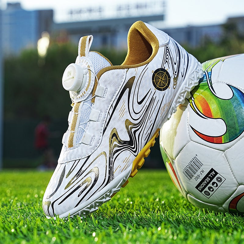 Hydrogen Cloud Joint Name Rotating Button Football Shoes Boys Children Crushed Nails Sneakers Boys Pupils Nails - Image 5