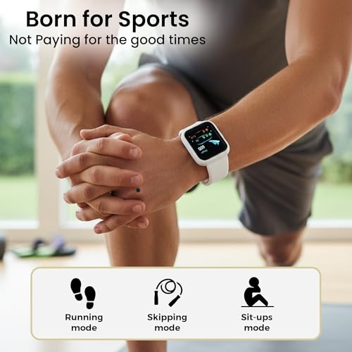Bouncefit M I D116 Fitness Band Smart Watch for Men, Women, Boys, Girls, Kids – Single Touch Interface, Water Resistant, Workout Modes, Quick Charge Sports Smartwatch – White EE - Image 3