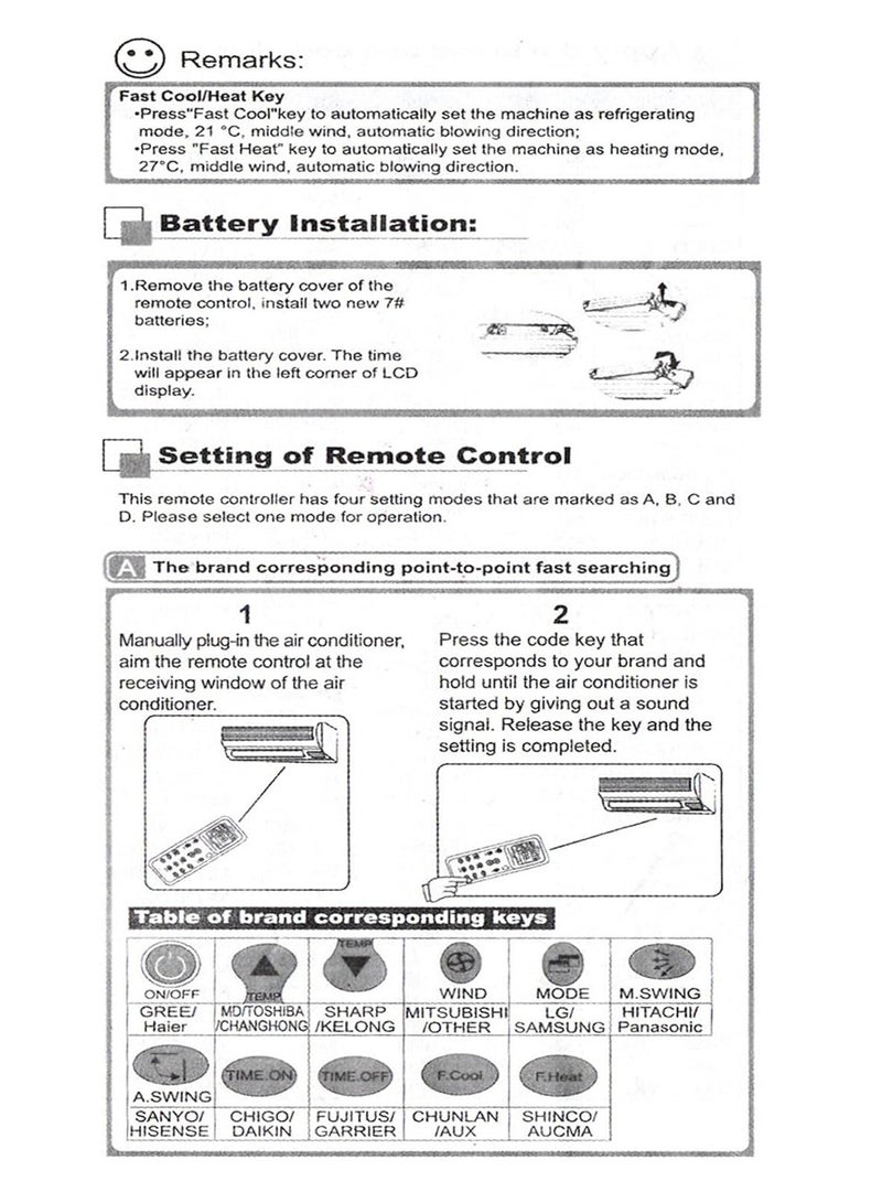 Remote control remote control for all types of air conditioners - Image 5