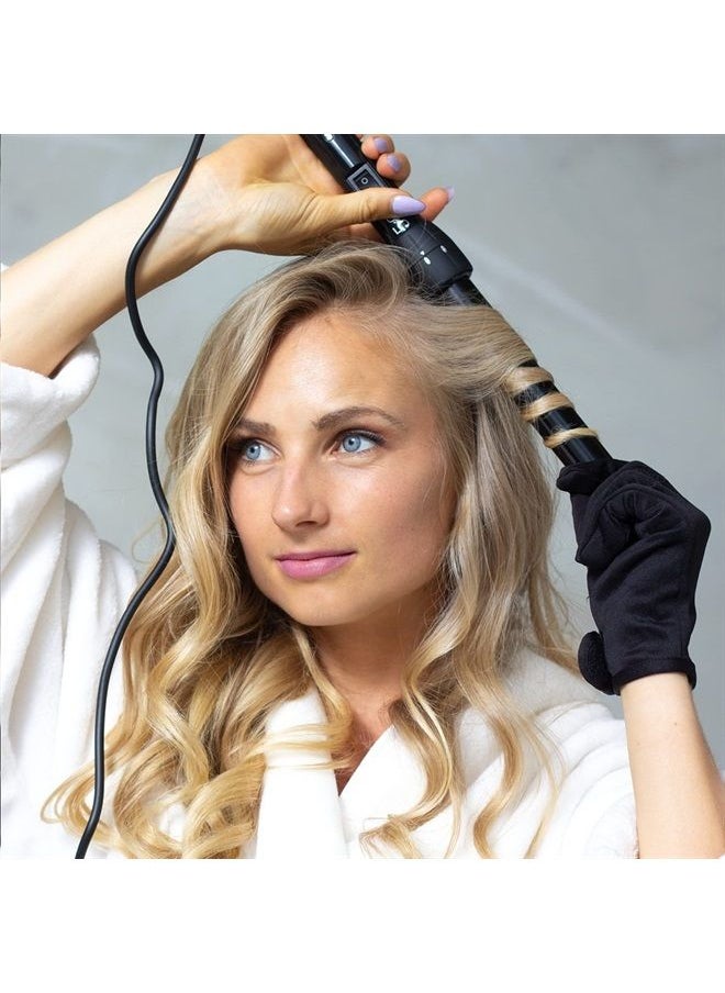 NuMe - Lustrum 5 in 1 Tourmaline Ceramic Curling Wand Set with Interchangeable Barrels, Digital Display, Automatic Shutoff Feature. Heat Up to 410°F - Image 1