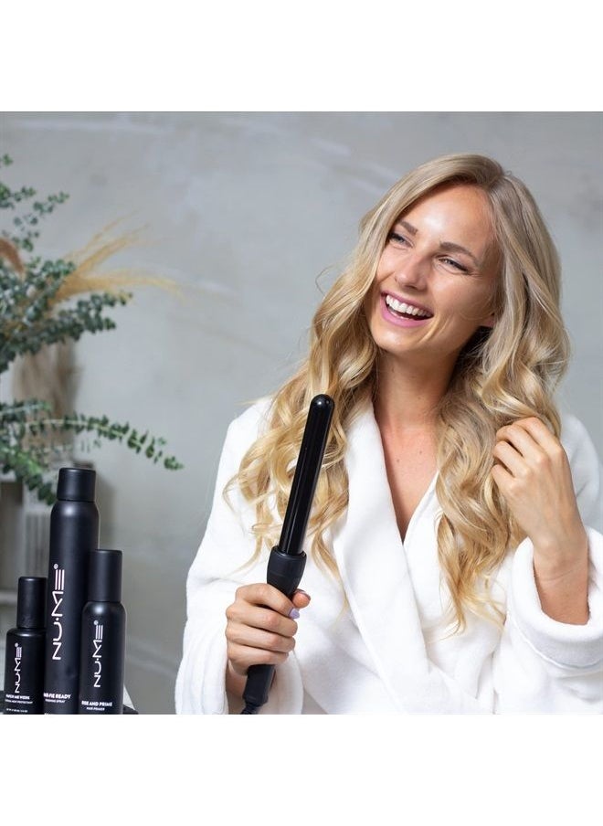 NuMe - Lustrum 5 in 1 Tourmaline Ceramic Curling Wand Set with Interchangeable Barrels, Digital Display, Automatic Shutoff Feature. Heat Up to 410°F - Image 1