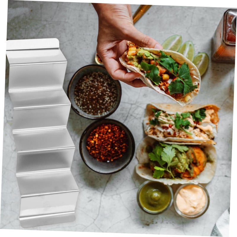 304 Stainless Steel Taco Holder Stand Portable Food Grade Rack For Kitchen Party - Image 4