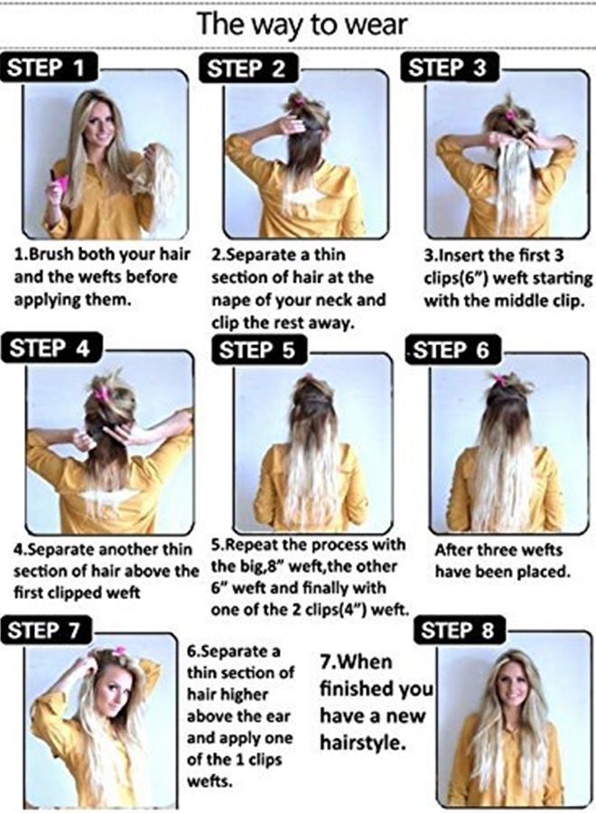 Lelinta 7 قطع 16 مشبك 23-24 بوصة شعر كثيف مجعد مستقيم كامل الرأس مع مشابك على خيوط مزدوجة - Image 3