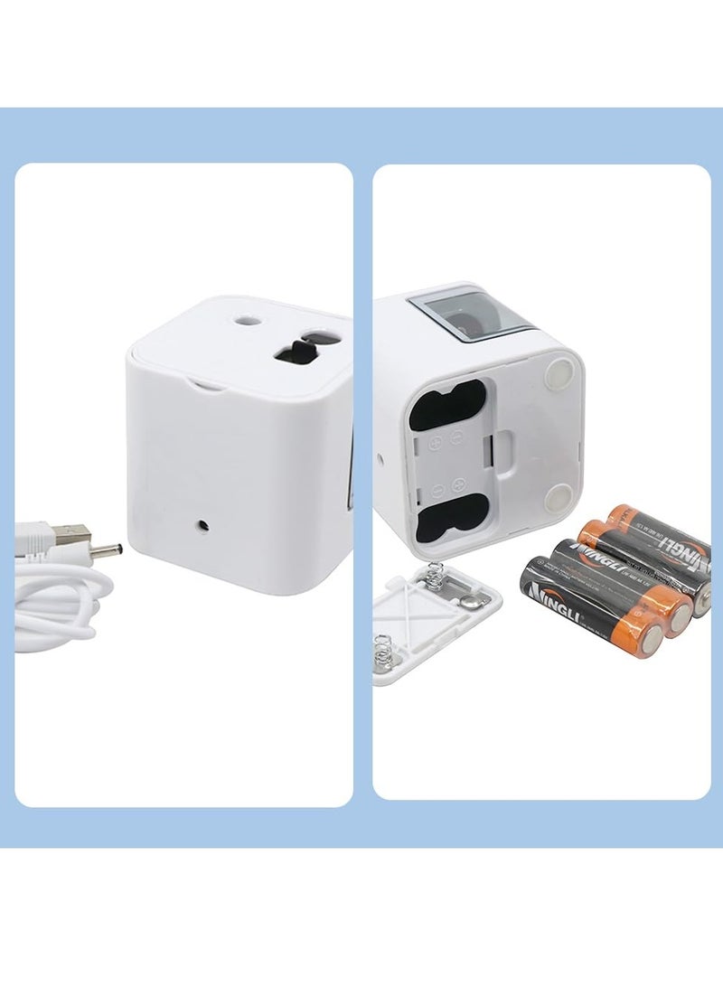 SYOSI Electric Pencil Sharpener 6-12 mm USB and Battery Sharpener Electric with Container Automatic Electronic Pencil Sharpener, Gray Double Hole Electric Pencil Sharpener for School Office and Classroom - Image 2