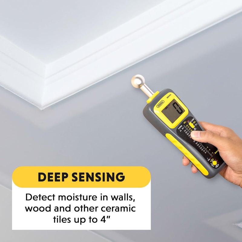General Tools MMD950 Moisture Meter - Pin Type or Pinless with Deep Sensing and Remote Probe - Image 2