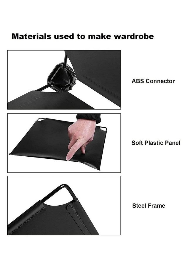 LACOSSI Plastic Baby Foldable Wardrobe For Clothes Storage, Kids Almirah For Clothes, Baby Cupboard For Clothes Storage Collapsible Wardrobe For Kids Clothes/Toys/Books (Blue, 8-Shelf-8-Door) - Image 5