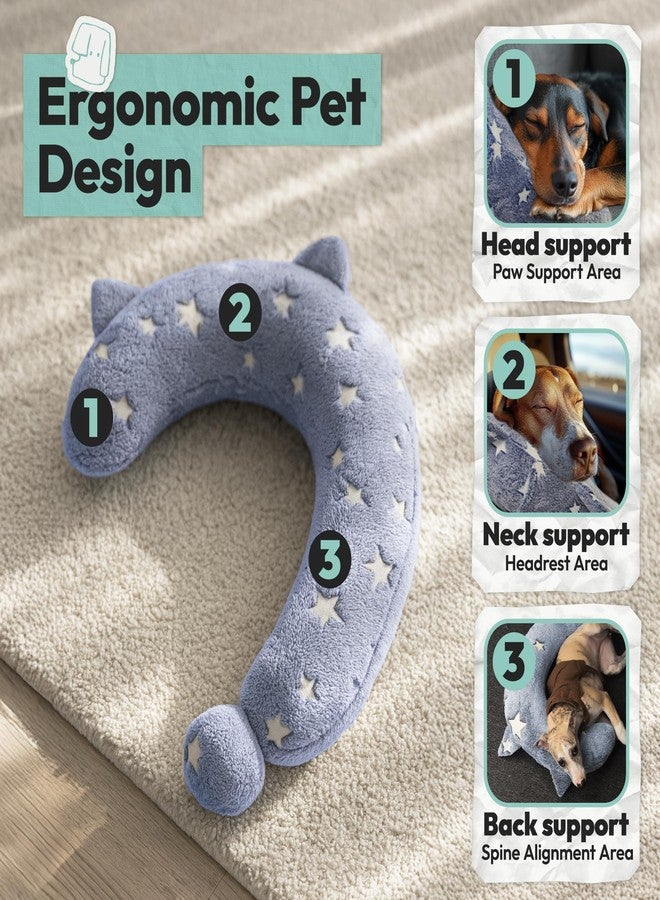 POMESEA Dog Calming Pillow, Glow in The Dark Dog Put Head on, Soft Question Mark Pillows for Dogs, Kids, Adults, Washable Dog Bed Pillow, Cozy Dog Body Pillow Gifts (M Glow Blue) - Image 2