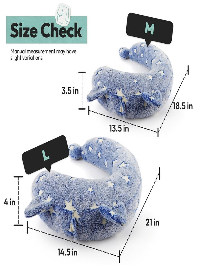 POMESEA Dog Calming Pillow, Glow in The Dark Dog Put Head on, Soft Question Mark Pillows for Dogs, Kids, Adults, Washable Dog Bed Pillow, Cozy Dog Body Pillow Gifts (M Glow Blue) - Image 5