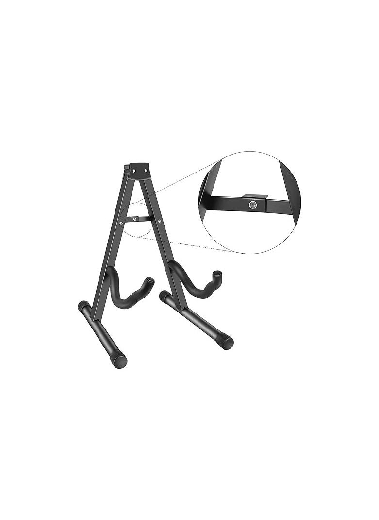 Dilwe CAIHONG Guitar Stand Folding Universal A frame Stand for All Guitars Acoustic Classic Electric Bass Travel Guitar Stand - Black  - Image 3