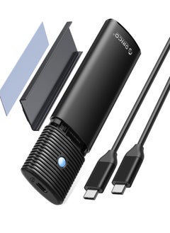 Orico ORICO M.2 NVMe SATA SSD Enclosure Adapter Tool-Free, USB C 3.2 Gen 2 10Gbps NVMe, 5Gbps NGFF SATA PCIe M-Key(B+M Key) 2230/2242/2260/2280, Aluminum External M2 Reader Support UASP Trim- PWDM2-BK  - Image 1