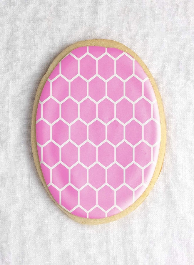 Stencil Revolution Honeycomb Cookie Stencil Template - Reusable & Durable Food Safe Stencils for Cookies and Baking - Image 2