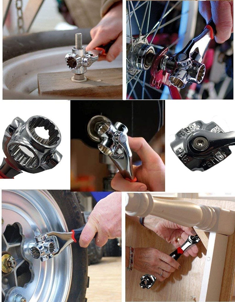 Dezzy Dezzy 48 in 1 Socket Wrench Tools Works with Spline Bolts Torx 360 Degree 6Point Universal Furniture Car Repair Hand Tool Handles up to 135kg of Pressure  - Image 4