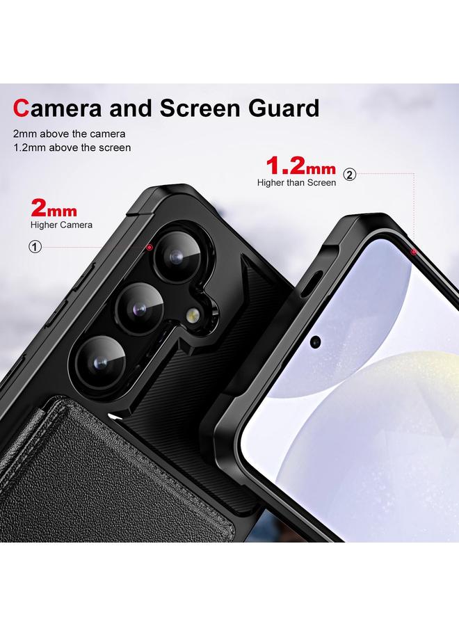 erorex Case For Samsung Galaxy S24+ 5G Horizontal Flip Card Bag Holder Leather Phone Case - Image 4