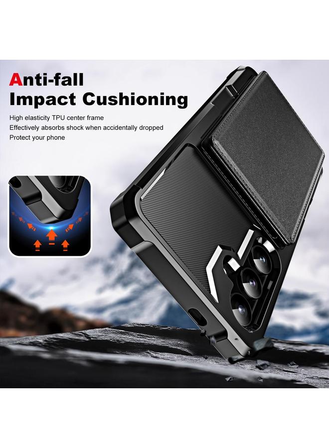 erorex Case For Samsung Galaxy S24+ 5G Horizontal Flip Card Bag Holder Leather Phone Case - Image 5