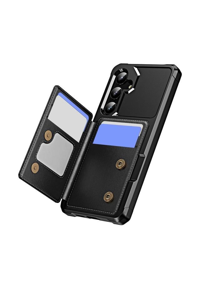 erorex Case For Samsung Galaxy S24+ 5G Horizontal Flip Card Bag Holder Leather Phone Case - Image 2