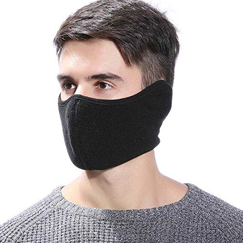 TecHong Mens Winter Warm Windproof Mask - Thick Dustproof Breathable Mouth Cover - Image 1