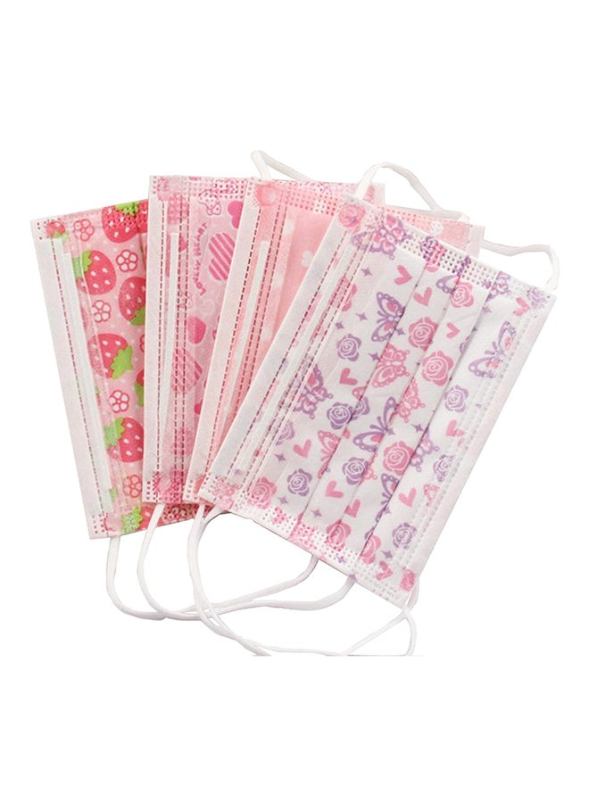 Loquat 40Piece 3 Layers Disposable Children'S Cute Breathable Non-Woven Fabric Earloop Face Mask Dust Filter Mouth Cover For Kid