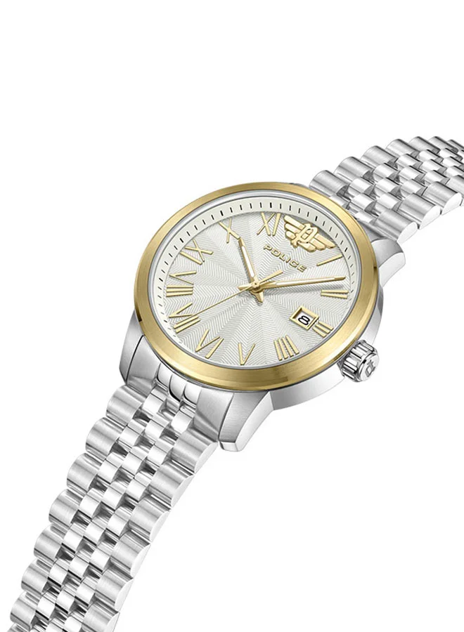 POLICE Raho Gents Analog Watch With Grey Dial & Silver Bracelet -PEWJH0021340
