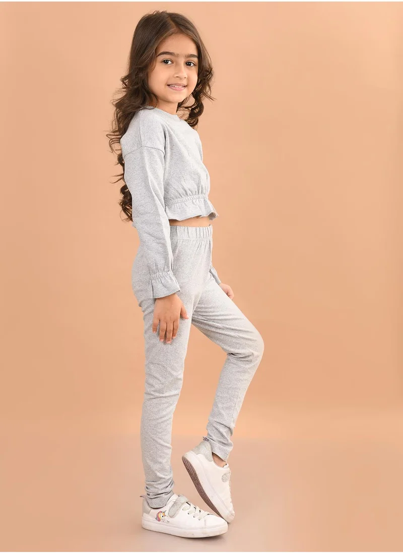 LILPICKS Girls Sweatshirt with Jogger Set