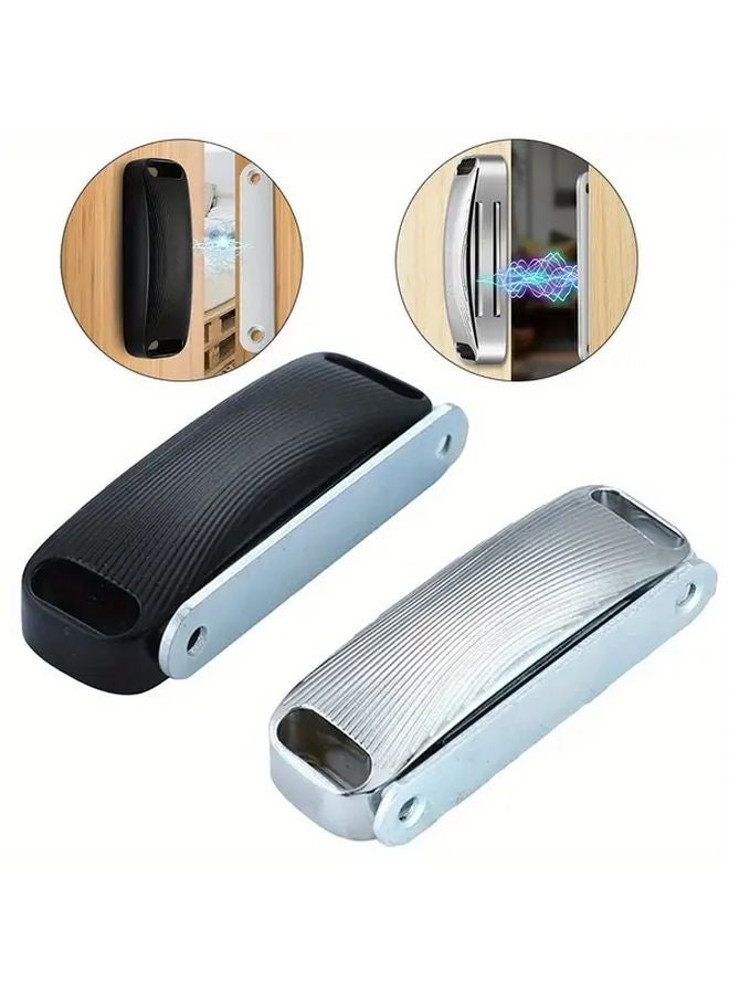 Black Heavy Duty Magnetic Cabinet Lock Adjustable Sliding Latch Drill Free Installation - Image 3