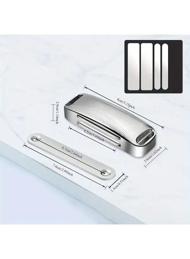 Black Heavy Duty Magnetic Cabinet Lock Adjustable Sliding Latch Drill Free Installation - Image 4