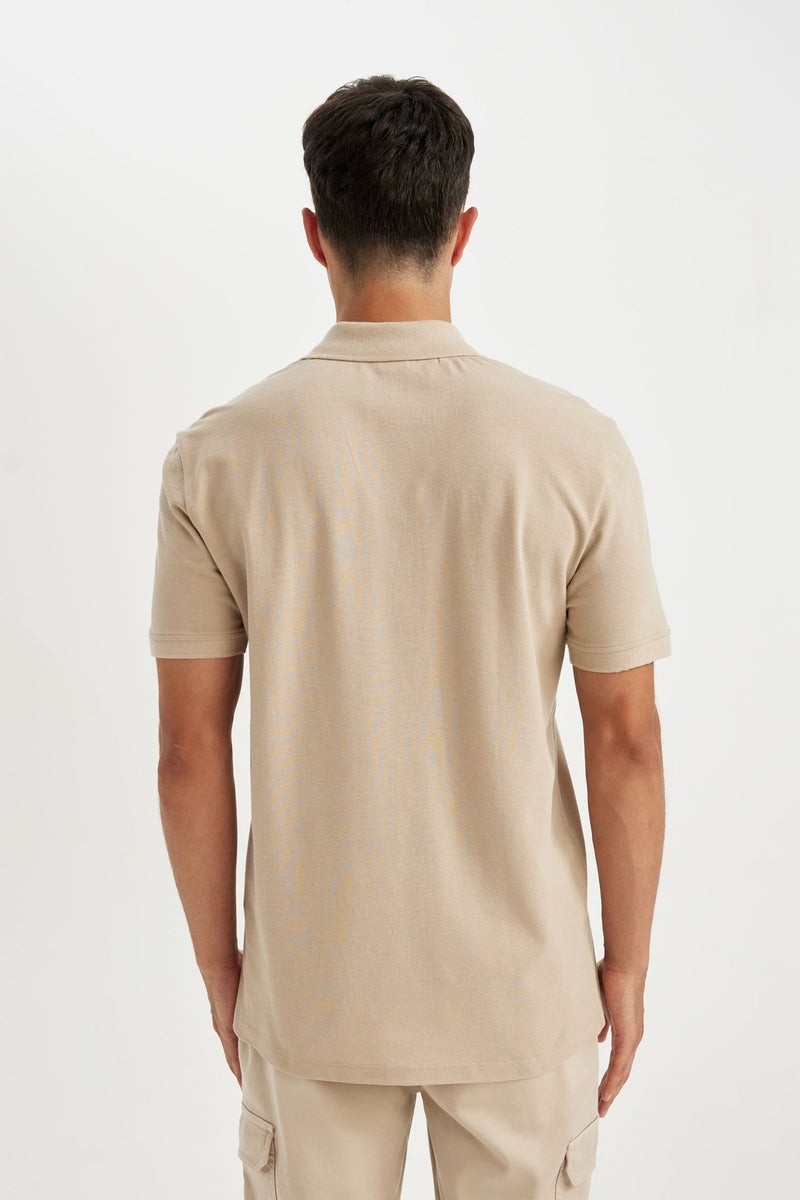 DeFacto Man New Regular Fit Pique Polo Basic T-Shirt - Image 4