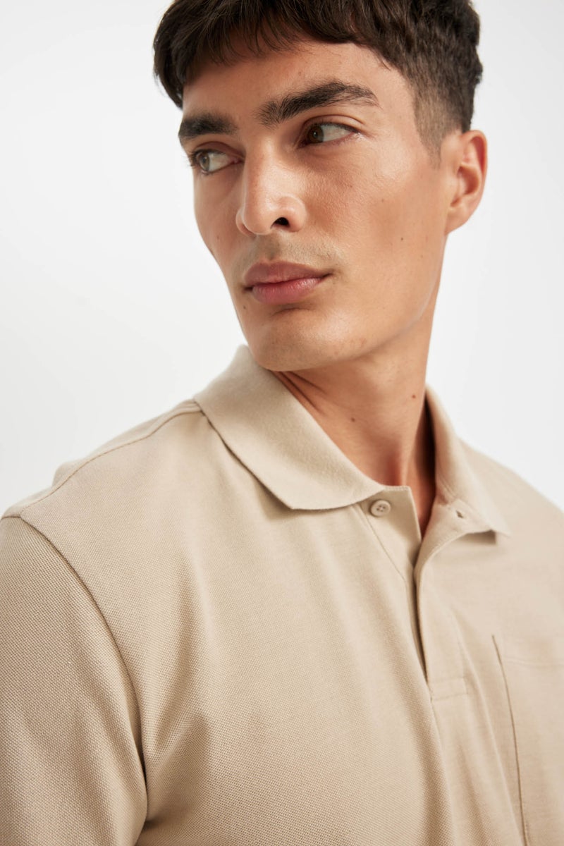 DeFacto Man New Regular Fit Pique Polo Basic T-Shirt - Image 2
