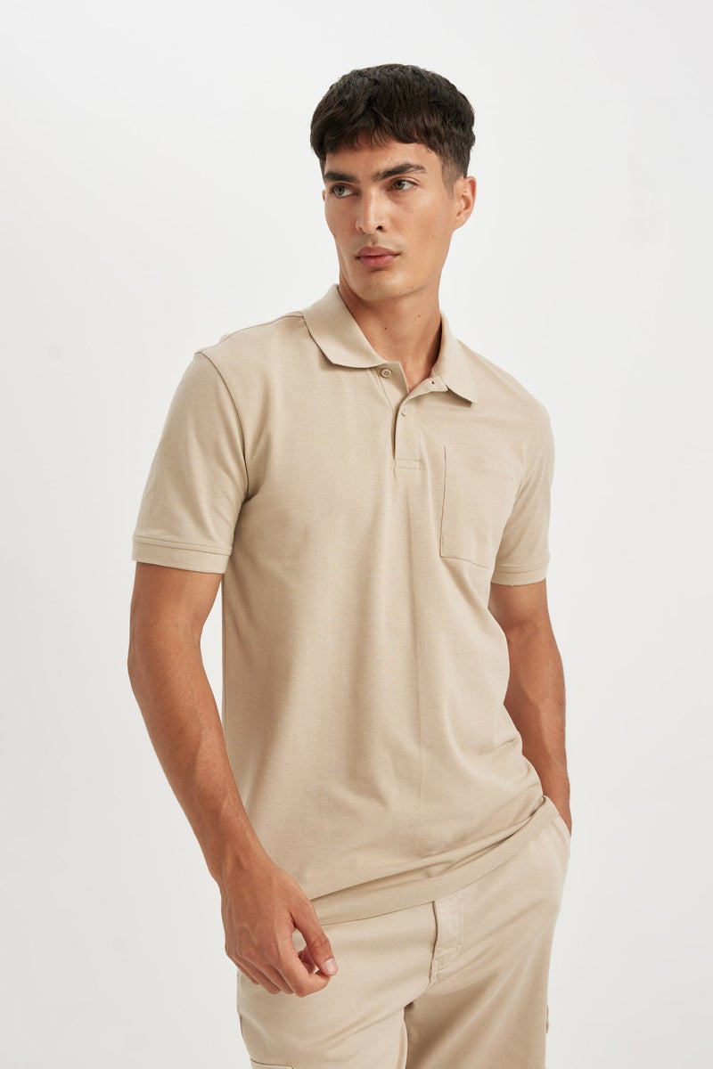 DeFacto Man New Regular Fit Pique Polo Basic T-Shirt - Image 1