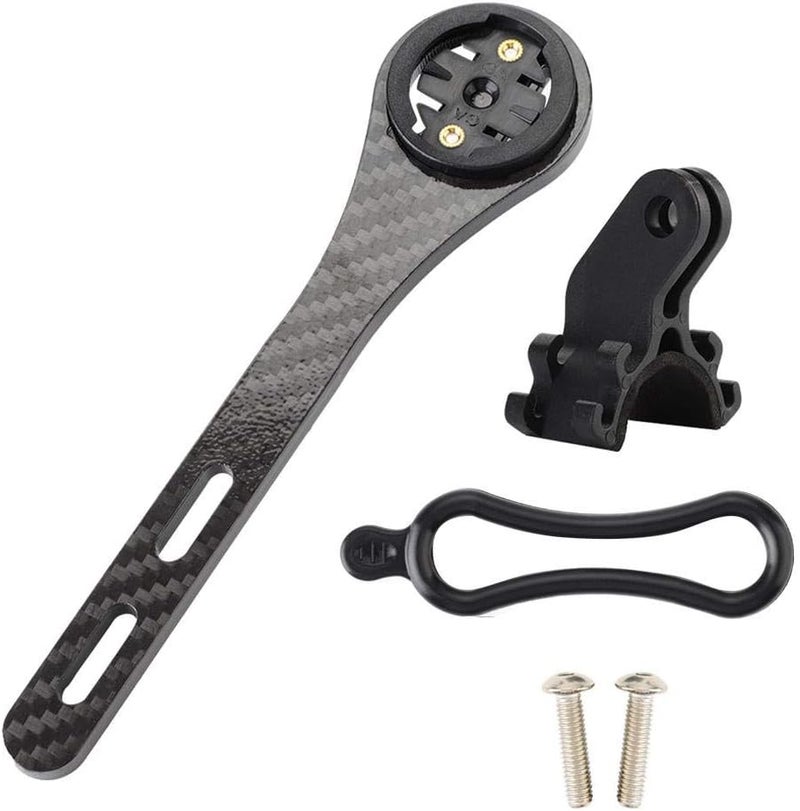 AYNEFY OutFront Bike Mount Carbon Fiber Bike Computer Holder Fits for Series iGPSPORT SeriesBlack - Image 1
