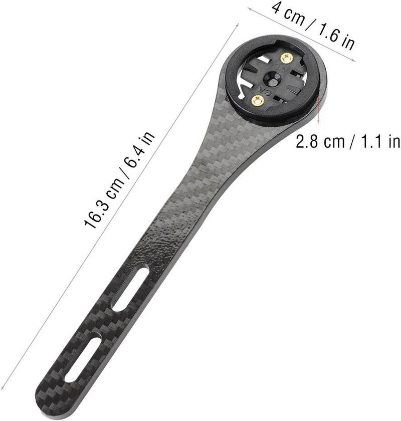 AYNEFY OutFront Bike Mount Carbon Fiber Bike Computer Holder Fits for Series iGPSPORT SeriesBlack - Image 4