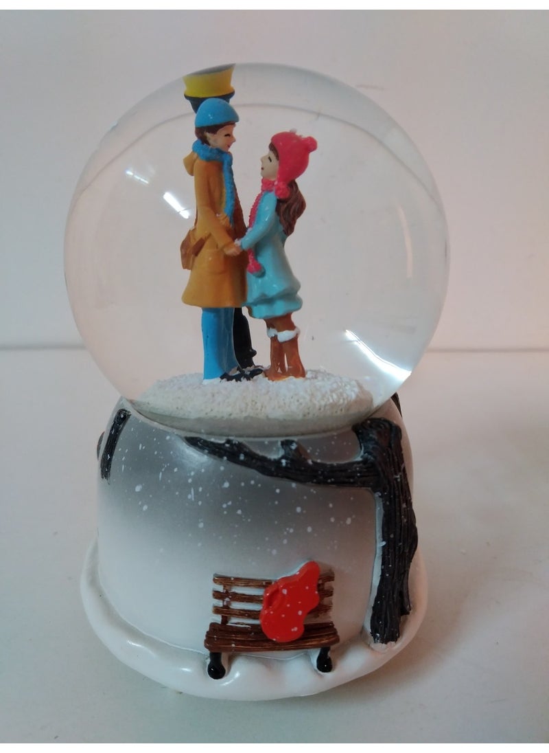 Giftmoda Romantic Lovers Musical Snow Globe Gift Moda  - Image 2