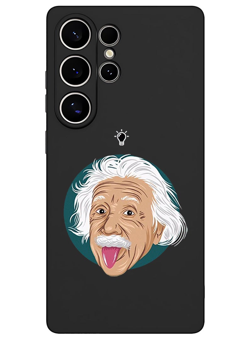 Theodor Protective Slim Fit Case Liquid Silicone Cover with Full Body Protection Anti-Scratch Shockproof Case For Samsung Galaxy S25 Ultra (Black) - Einstein idea - Image 1