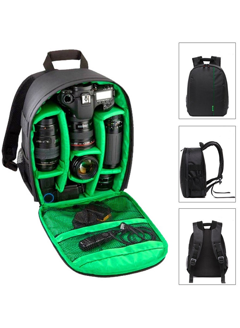 حقيبة ظهر الكاميرا - حافظة عدسة مقاومة للماء لكانون DSLR ، حقيبة صغيرة للتصوير العشوائي ، حقيبة ظهر مقاومة للماء ومقاومة للتآكل لكاميرا SLR. - Image 1