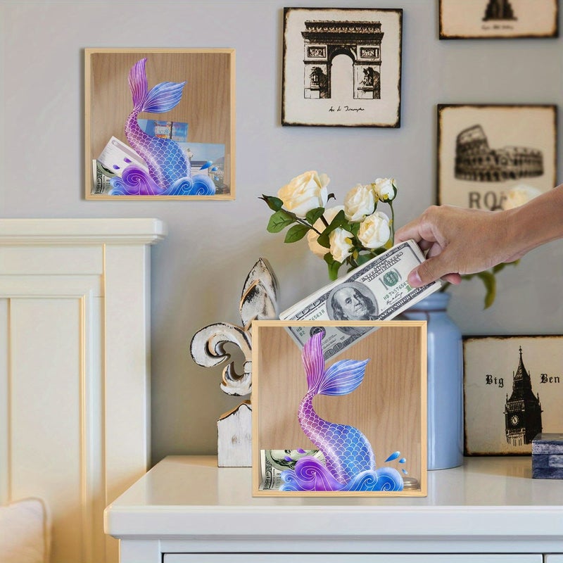 A Classic Single Money Bank With Top Slot For Tickets Cards Travel Passes Coins Wall Mountable Or Tabletop Decorative Home Secure Travel Box Coin Holder Keepsake Box - Image 4