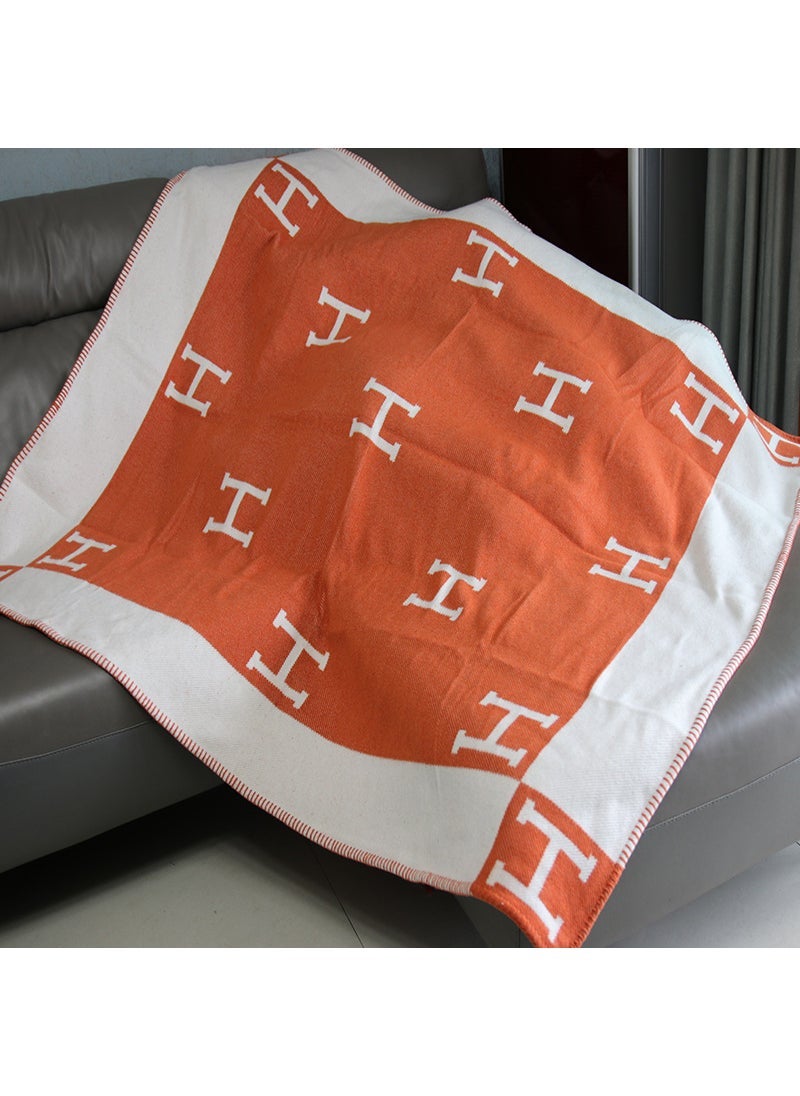 Generic 1300g Heavy Warm Knitted Woolen Throw Blanket 