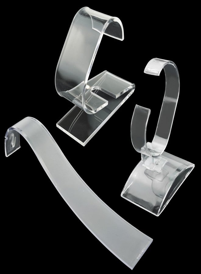Capiant 3 PACK Clear Watch Stand, Acrylic Watch Holder, Single Portable Watches Display Stand, Simple Bracelet Holder Stands for Men, Women, Home Bedroom Desk Decoration - Image 1