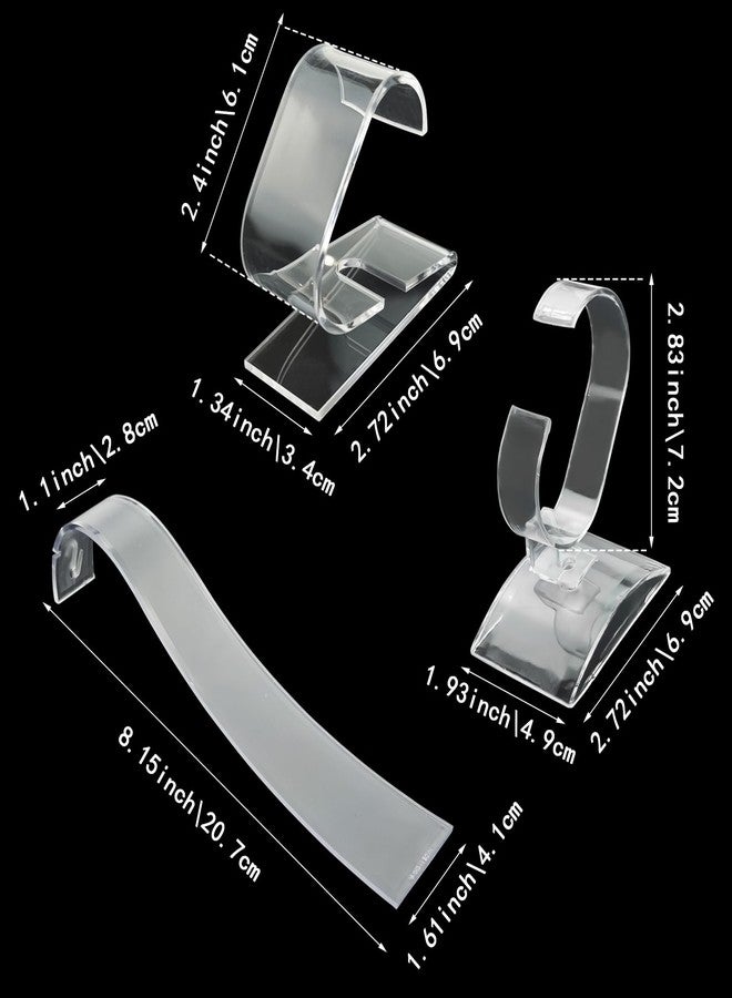 Capiant 3 PACK Clear Watch Stand, Acrylic Watch Holder, Single Portable Watches Display Stand, Simple Bracelet Holder Stands for Men, Women, Home Bedroom Desk Decoration - Image 2