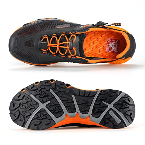 HUMTTO Men's Amphibious Water Shoes - Outdoor Hiking Sandals for Men Summer Non-Slip Quick Drying Water Sandals River Shoes 11-11.5 Black - Image 5