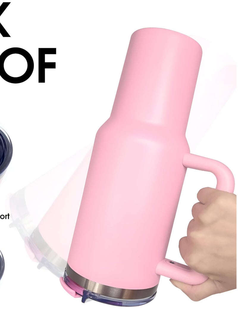Stanly Stanley Original Flowstate Quencher H2.0 Vacuum Insulated Stainless Steel Mug with Lid and Straw for Water or Iced Tea Coffee Juice Smoothie Etc 1.18 Liter - Image 4