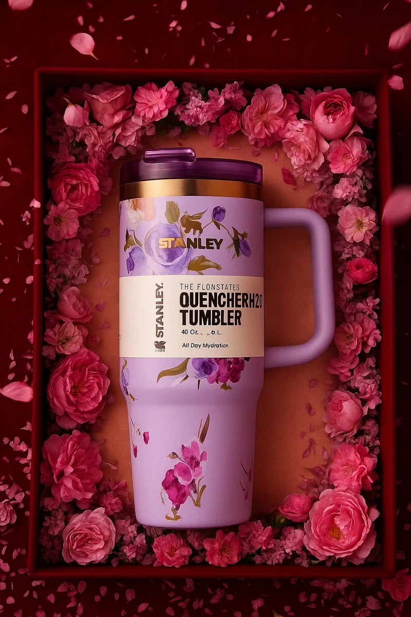 Stanly Stanley Original Flowstate Quencher H2.0 Vacuum Insulated Stainless Steel Mug with Lid and Straw for Water or Iced Tea Coffee Juice Smoothie Etc 1.18 Liter - Image 1