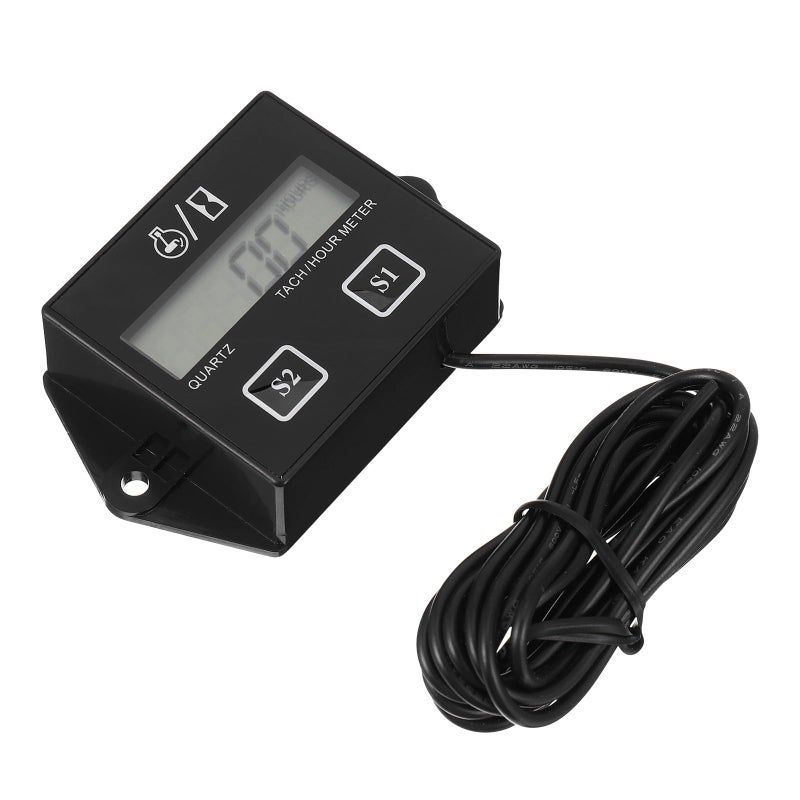 Motorcycle Digital Tachometer Hour Meter Vibration Accumulator Timer For Engine - Image 2