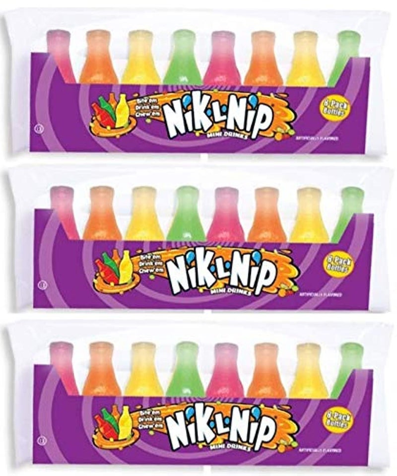 Nik-L-Nip Mini Drinks Candy, 8 Count, Pack of 3 - Image 1