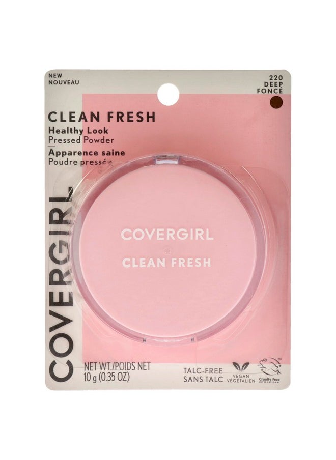 CoverGirl بودرة مضغوطة كلين فريش من كوفر جيرل، 0.35 أونصة، 220 ديب (99350052598)  - Image 1