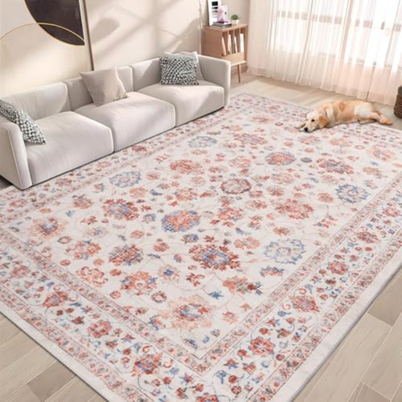 Large Carpet Area Rug Living Room Carpet 200x300cm - Stain Resistant Washable, Anti Slip Backing Boho Vintage Tribal Rugs for Living Room - Image 1