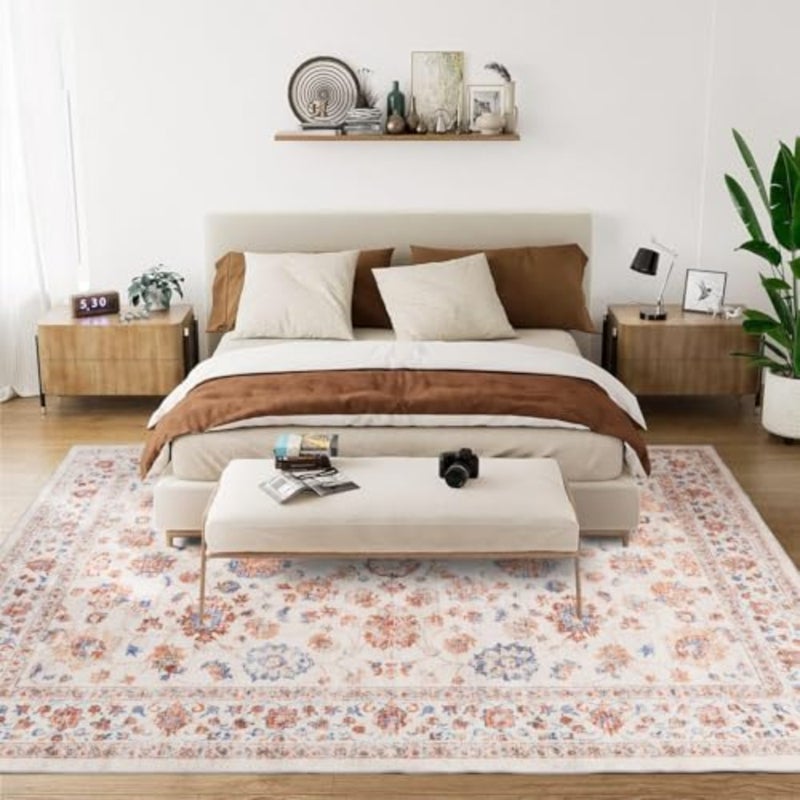 Large Carpet Area Rug Living Room Carpet 200x300cm - Stain Resistant Washable, Anti Slip Backing Boho Vintage Tribal Rugs for Living Room - Image 3