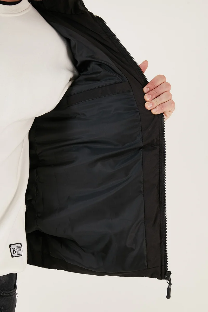Buratti Removable Hooded Water and Wind Resistant Slim Fit Inflatable Vest Men's Vest 649006